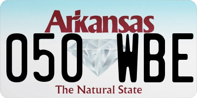 AR license plate 050WBE