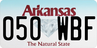 AR license plate 050WBF