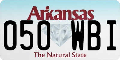 AR license plate 050WBI