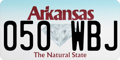 AR license plate 050WBJ