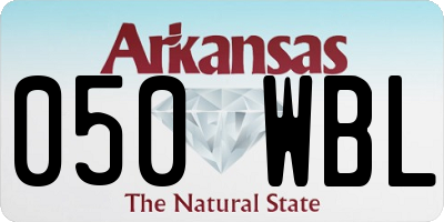 AR license plate 050WBL
