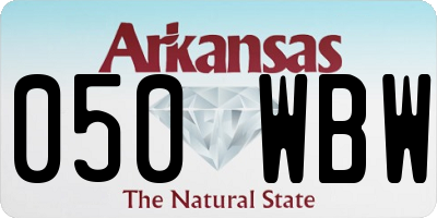 AR license plate 050WBW