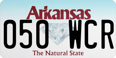 AR license plate 050WCR