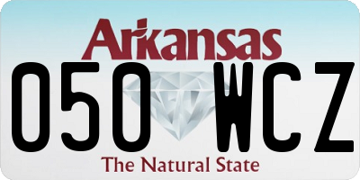AR license plate 050WCZ