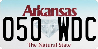 AR license plate 050WDC