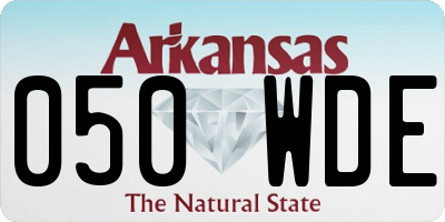 AR license plate 050WDE