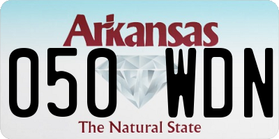 AR license plate 050WDN