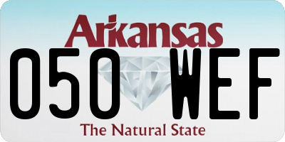 AR license plate 050WEF