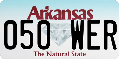 AR license plate 050WER