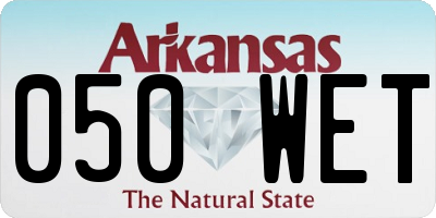 AR license plate 050WET