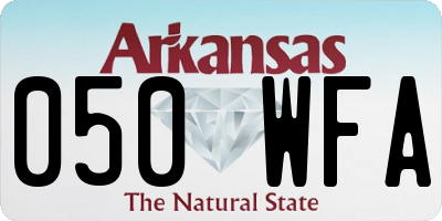 AR license plate 050WFA