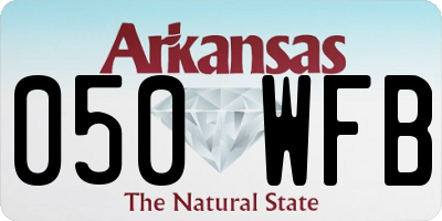 AR license plate 050WFB