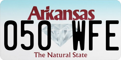 AR license plate 050WFE