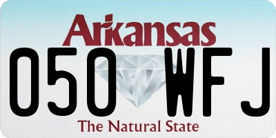AR license plate 050WFJ