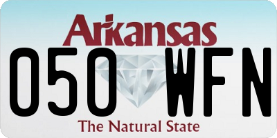 AR license plate 050WFN