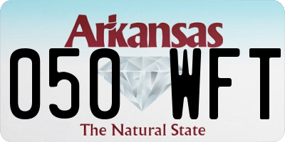 AR license plate 050WFT