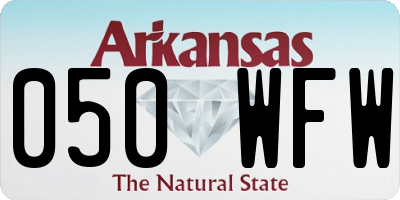 AR license plate 050WFW