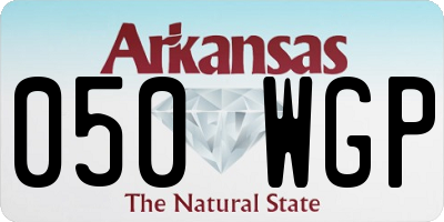 AR license plate 050WGP