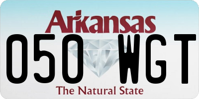 AR license plate 050WGT