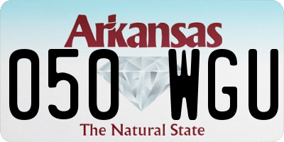 AR license plate 050WGU