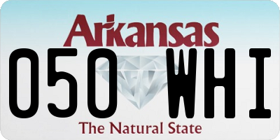 AR license plate 050WHI