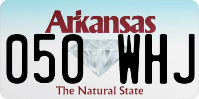 AR license plate 050WHJ