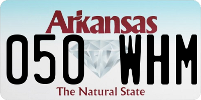 AR license plate 050WHM
