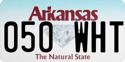 AR license plate 050WHT