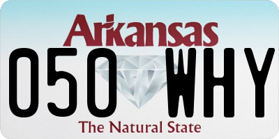 AR license plate 050WHY