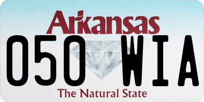 AR license plate 050WIA