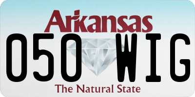 AR license plate 050WIG