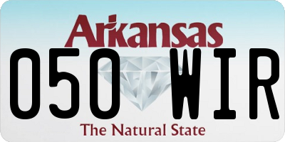 AR license plate 050WIR