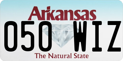 AR license plate 050WIZ