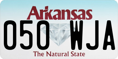 AR license plate 050WJA
