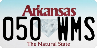 AR license plate 050WMS