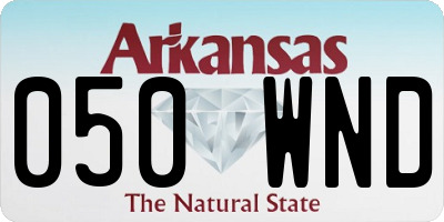 AR license plate 050WND