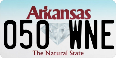 AR license plate 050WNE