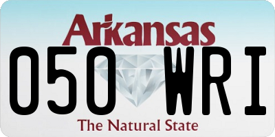 AR license plate 050WRI