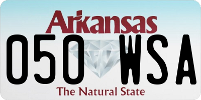 AR license plate 050WSA