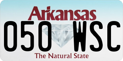 AR license plate 050WSC