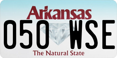 AR license plate 050WSE