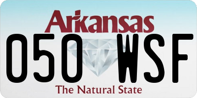 AR license plate 050WSF