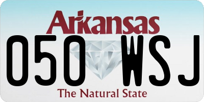 AR license plate 050WSJ