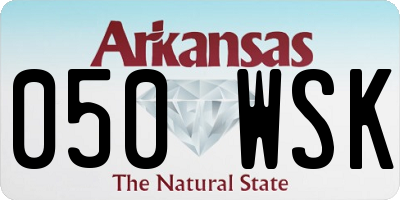 AR license plate 050WSK