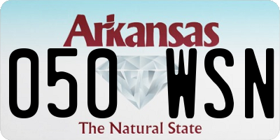 AR license plate 050WSN