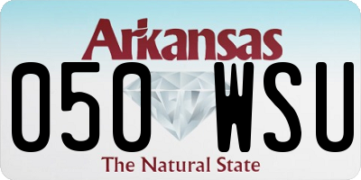 AR license plate 050WSU