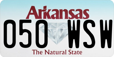 AR license plate 050WSW