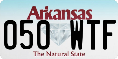 AR license plate 050WTF