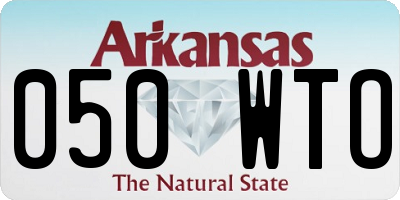 AR license plate 050WTO