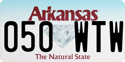 AR license plate 050WTW